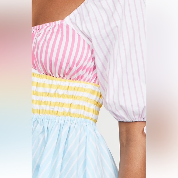 Staud Topsail Dress Stripe Multi in size extra small - Picture 4 of 7